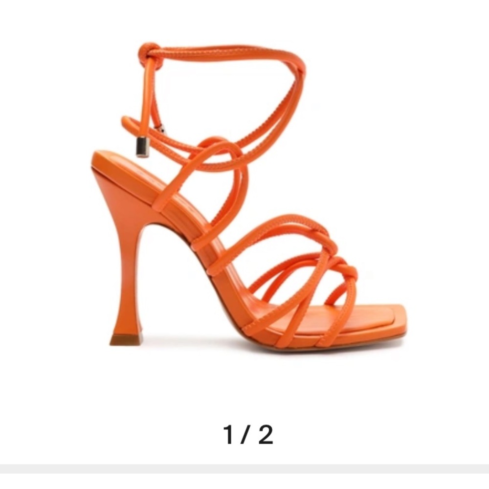 Schutz toller bright tangerine heels